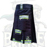 Black Firefighter Utility Kilt with Double Cargo Pockets